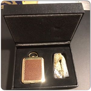 GOLD TONE POCKET WATCH WITH CHAIN